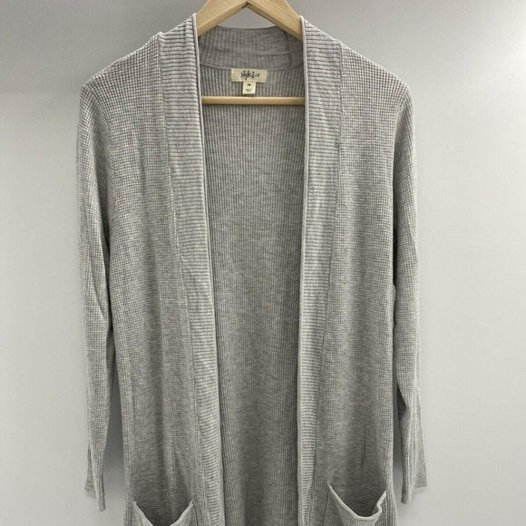 NWT Style & Co Sweater Thermal Openfront Cardigan - Picture 1 of 2